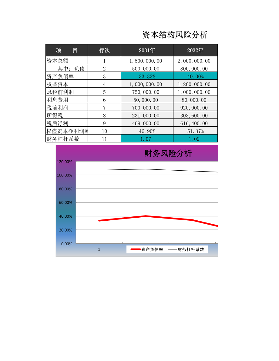 筹资风险分析.xlsx_第1页