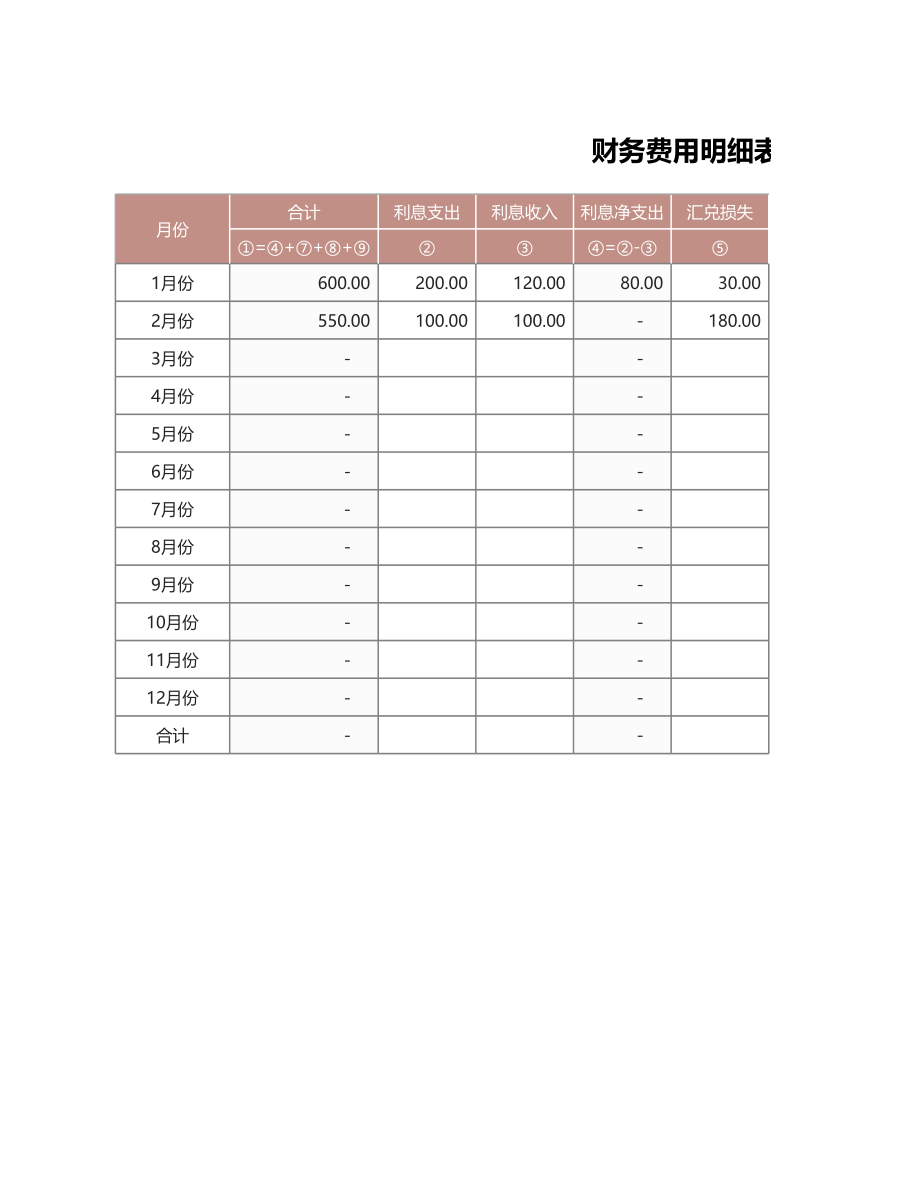 财务费用明细表.xlsx_第1页