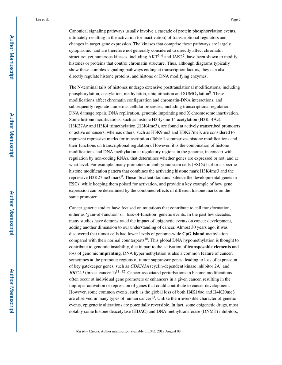 Beyond transcription factors-how oncogenic signaling reshapes the epigenetic landscape.pdf_第2页