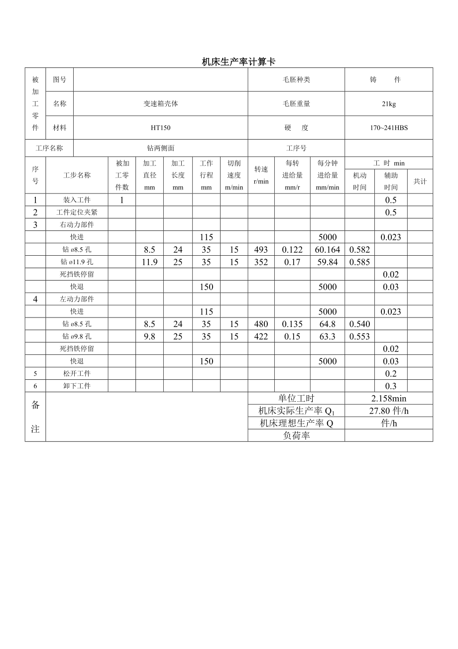 生产率计算卡.doc_第1页