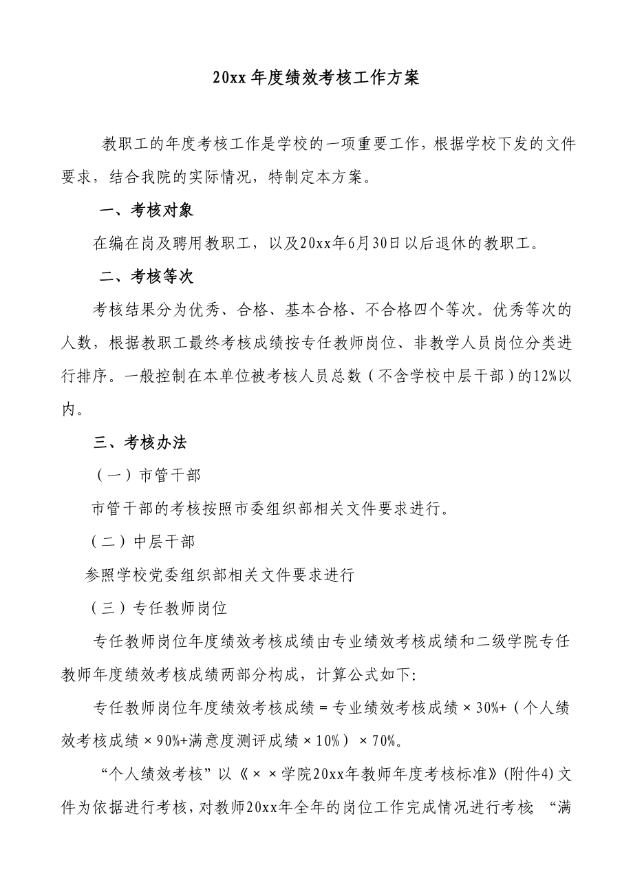 【2023年终考核】年度绩效考核工作方案.doc_第1页