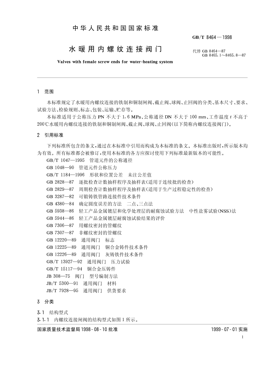 [www.staffempire.com]-GBT 8464-1998 水暖用内螺纹连接阀门.pdf_第2页