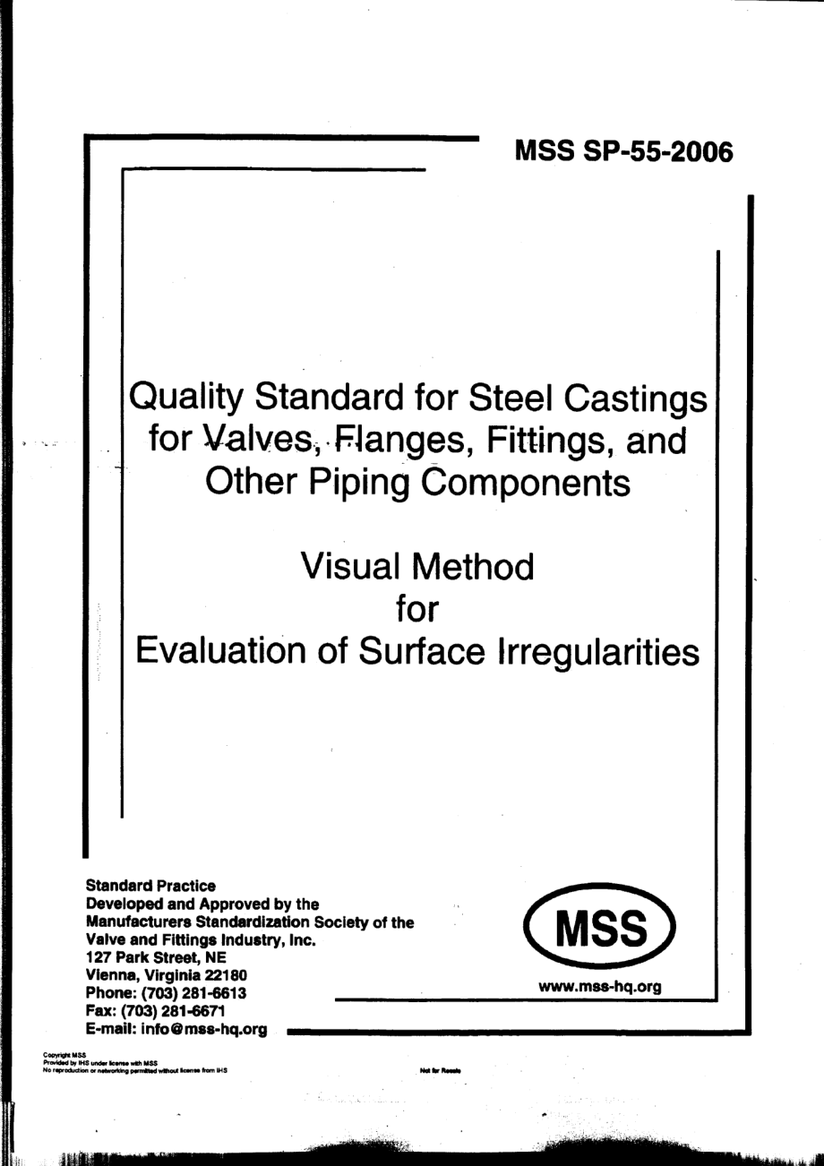 [www.staffempire.com]-MSS SP-55 2006 阀门.法兰.管件和其他管道部件用铸钢件和锻钢件质量标准-表面缺陷评定的目视检验方法.pdf_第1页