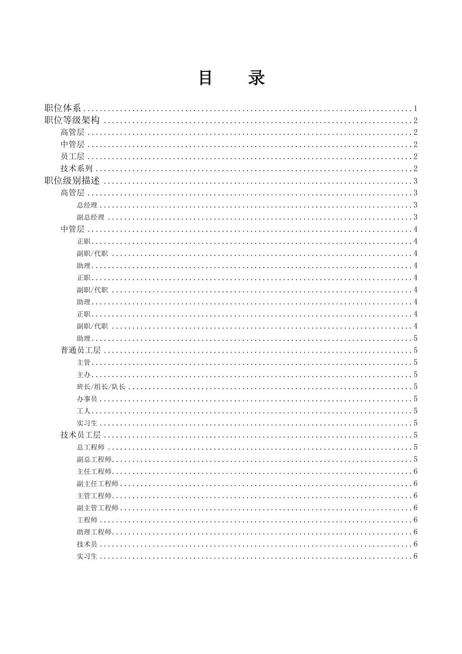 4-某公司职位等级体系（模板）.doc_第1页