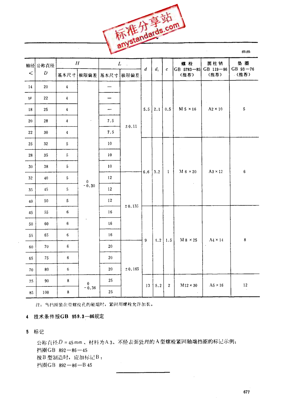 GB 892-86 螺栓紧固轴端挡圈.pdf_第2页