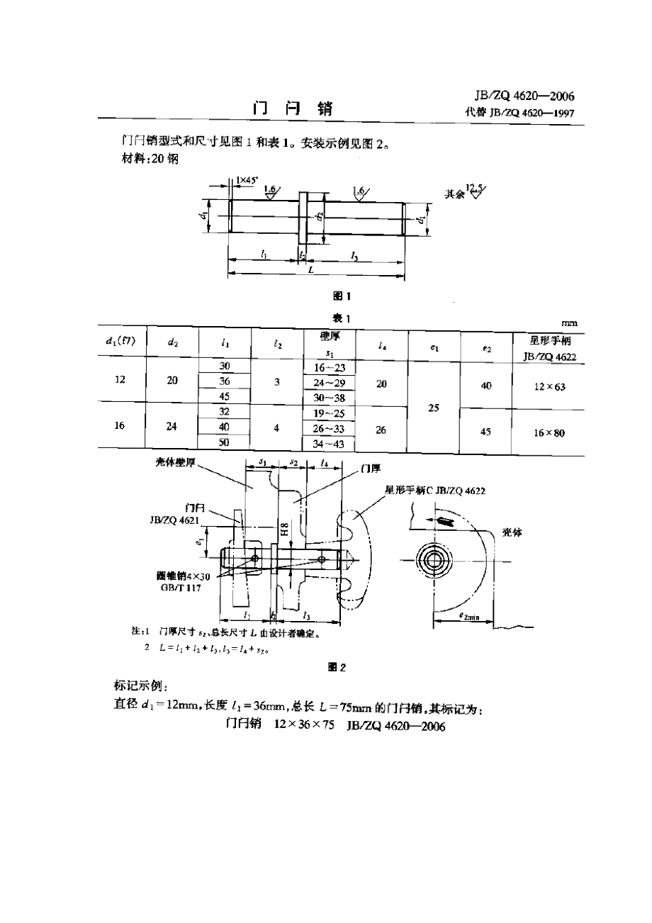 [www.staffempire.com]-JBZQ 4620-2006 门闩销.pdf_第1页