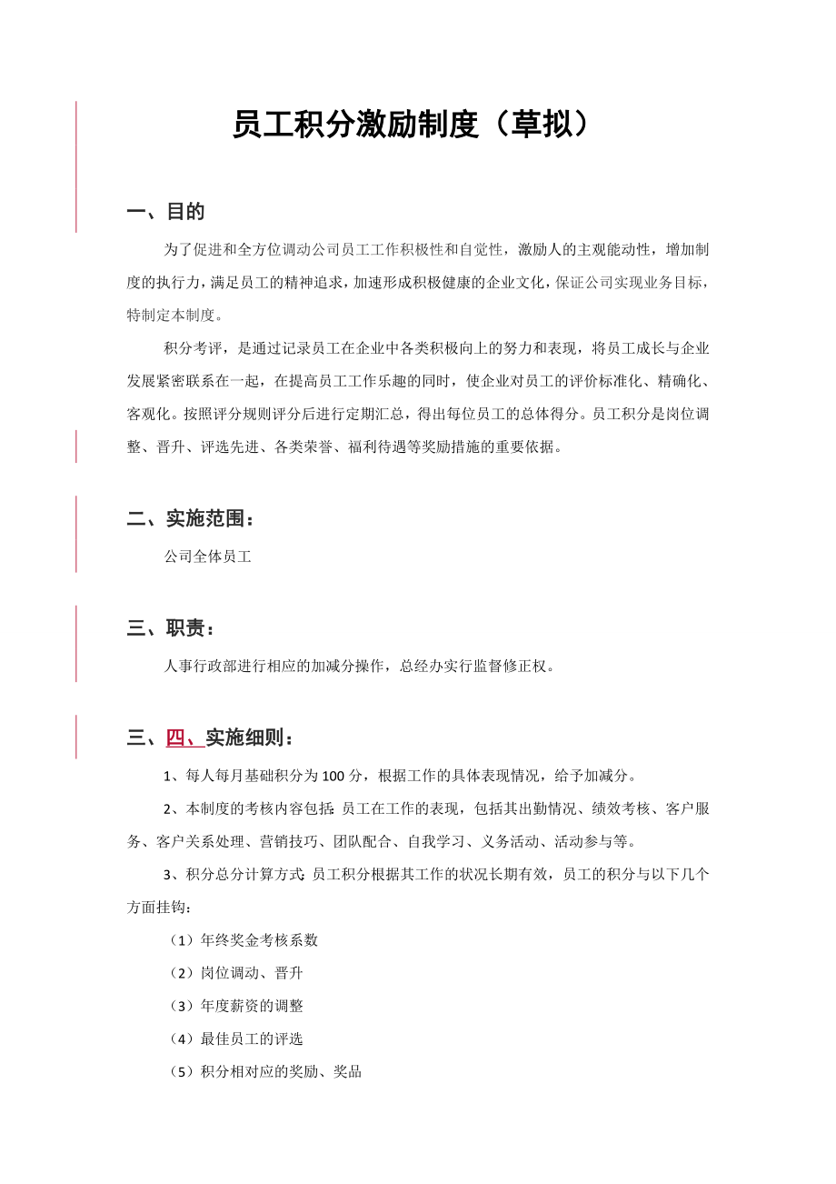 【积分管理】员工积分激励制度.doc_第1页