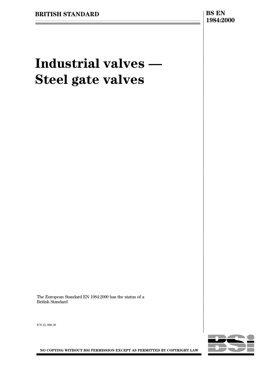 [www.staffempire.com]-BS EN 1984-2000 Industrial valves. Steel gate valves.pdf_第1页