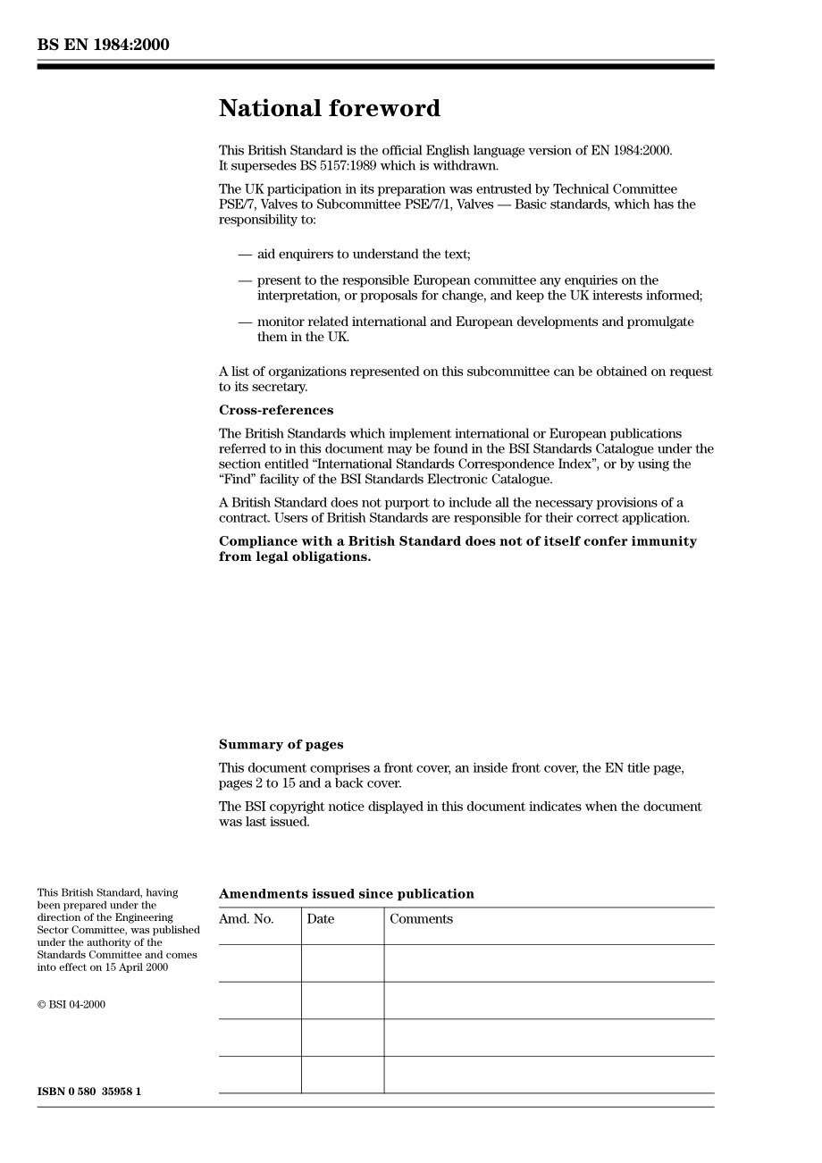 [www.staffempire.com]-BS EN 1984-2000 Industrial valves. Steel gate valves.pdf_第2页