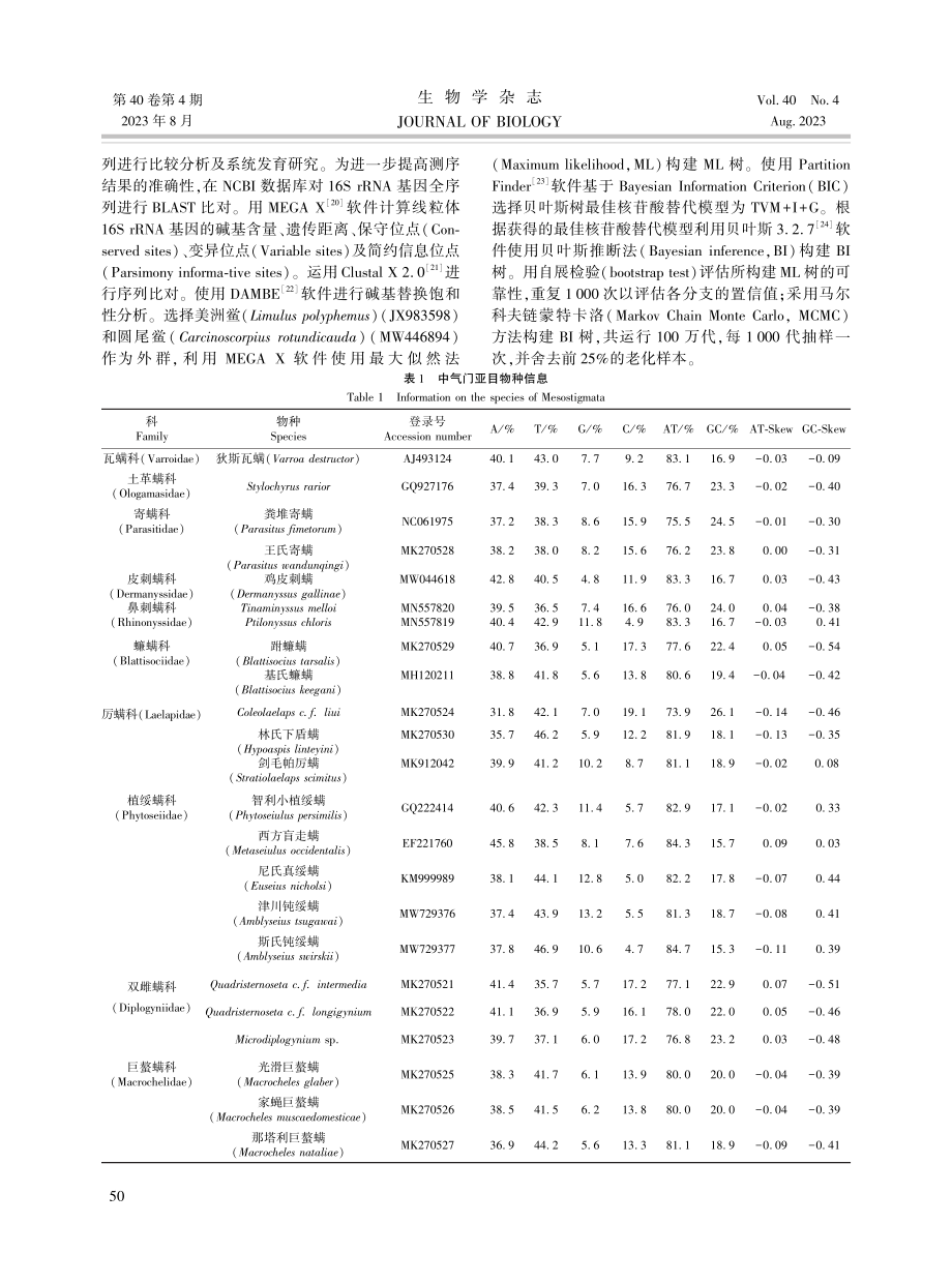 基于线粒体16S rRNA基因序列探讨中气门亚目的系统发育关系.pdf_第3页