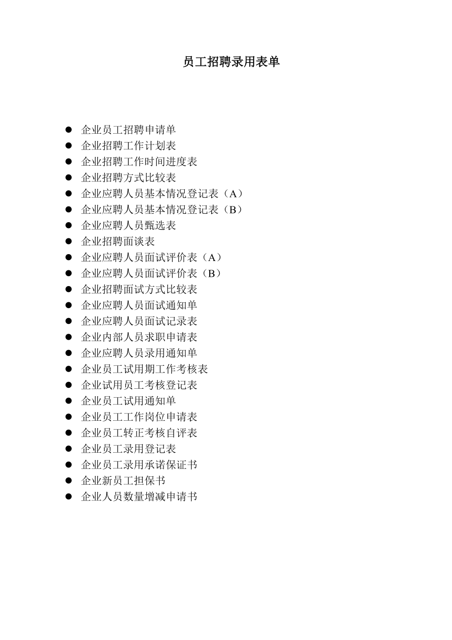 【入职】员工招聘录用表单大全.doc_第1页