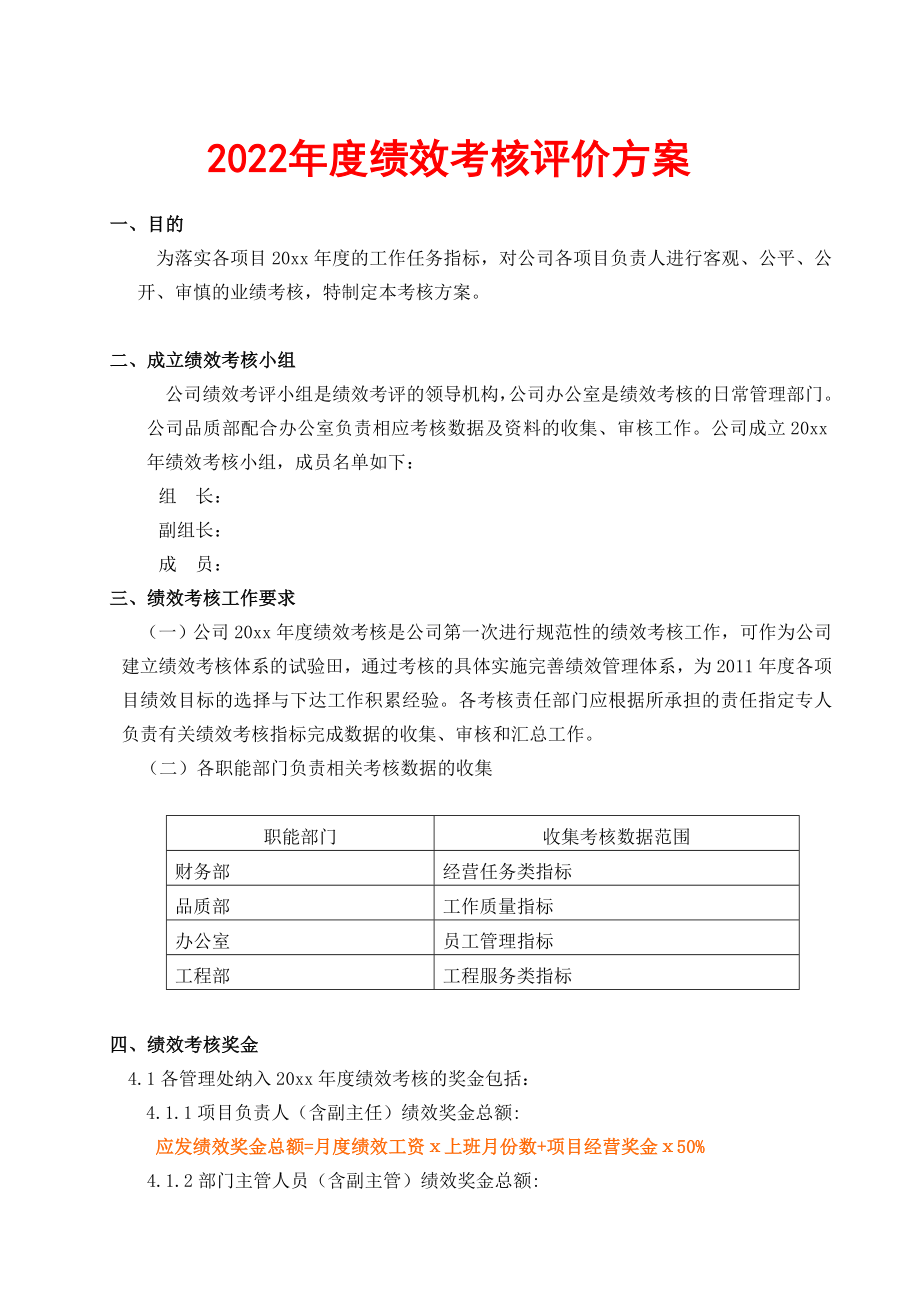 【2023年终考核】年度绩效考核评价方案.doc_第1页