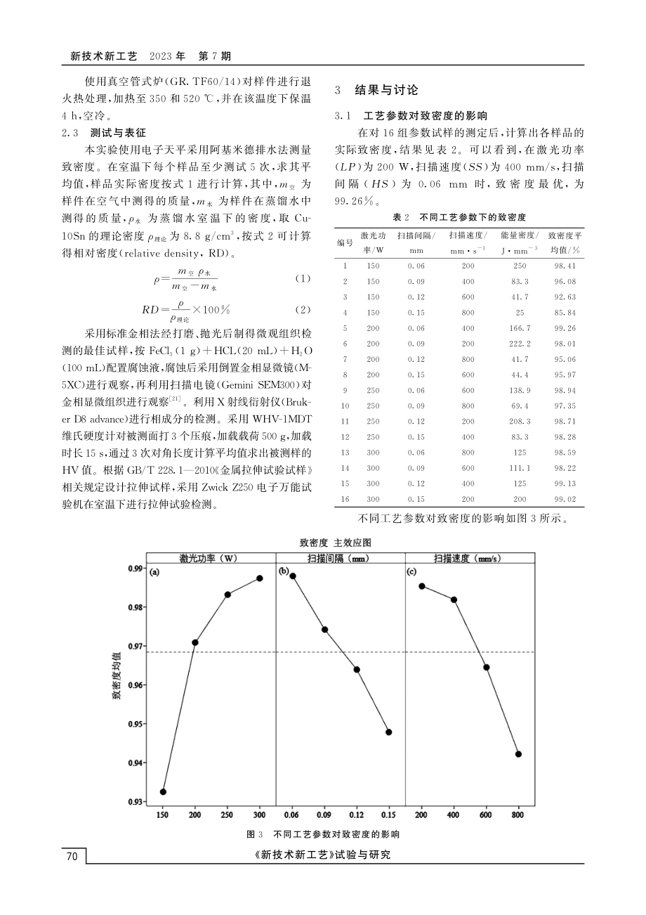 激光选区熔化Cu-10Sn合金组织和性能研究.pdf_第3页