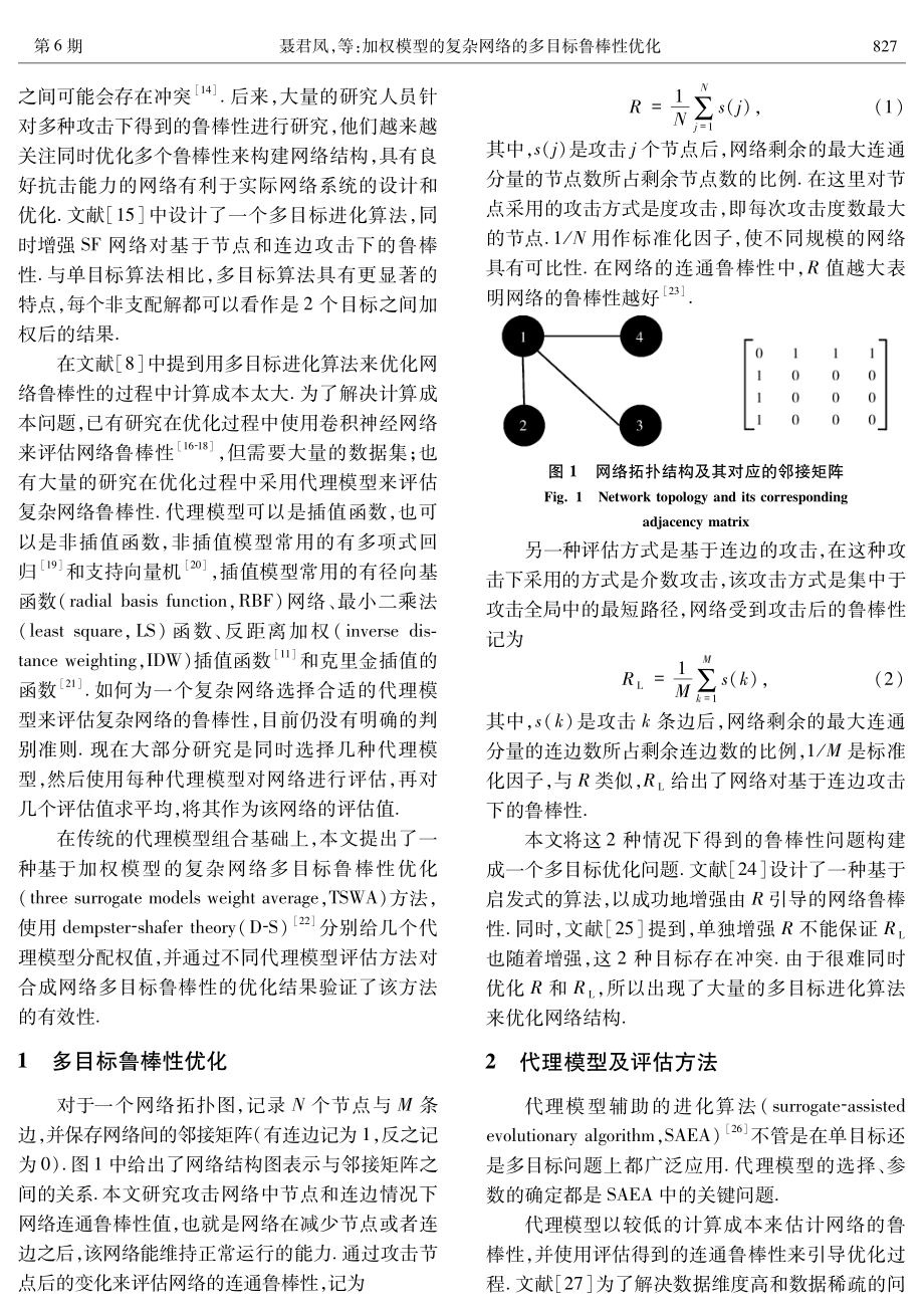 加权模型的复杂网络的多目标鲁棒性优化.pdf_第2页