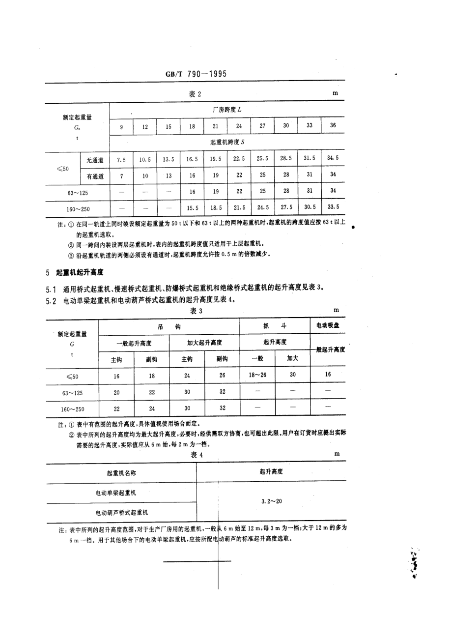 [www.staffempire.com]-GBT 790-1995 电动桥式起重机 跨度和起升高度系列.pdf_第3页