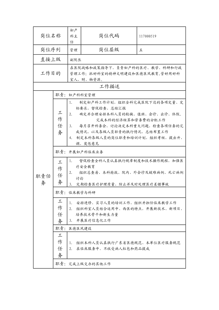 117000519 妇产科主任.doc_第1页