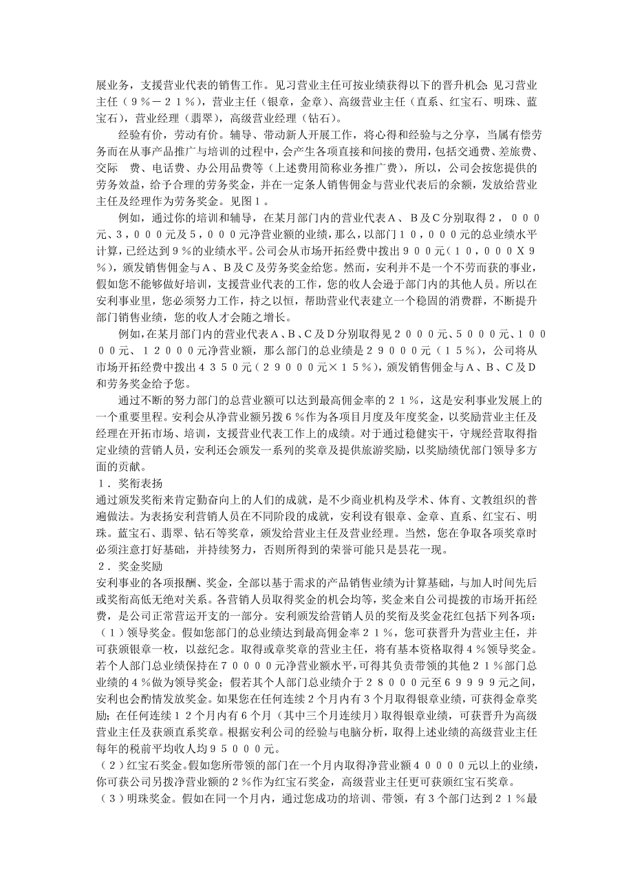 安利公司营业代表报酬及奖励.doc_第2页