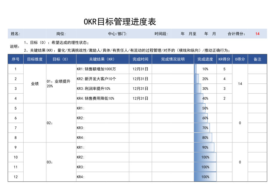 OKR目标管理进度表.xlsx_第1页