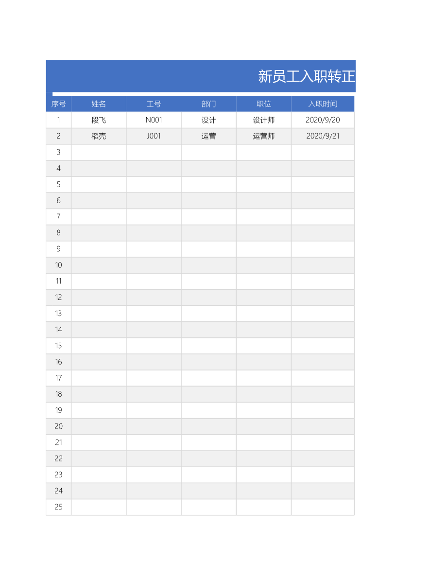 21-新员工入职转正管理表 (2).xlsx_第1页