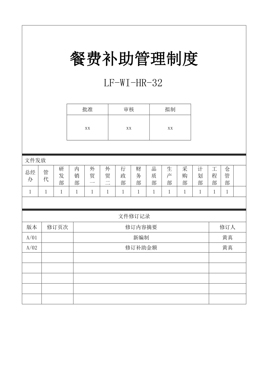 餐费补助管理制度 (2).doc_第1页