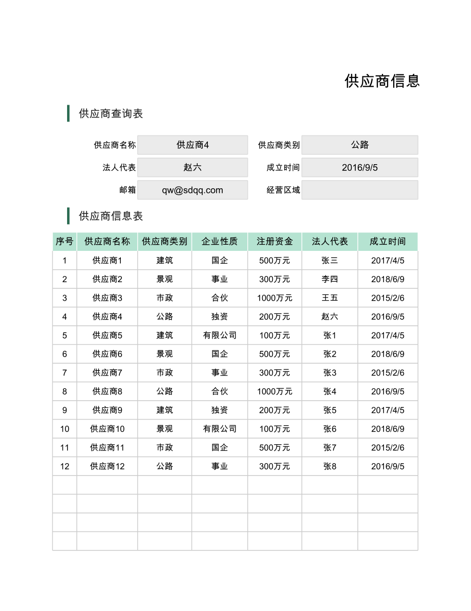 15 -供应商信息登记表-可查询 (2).xlsx_第1页