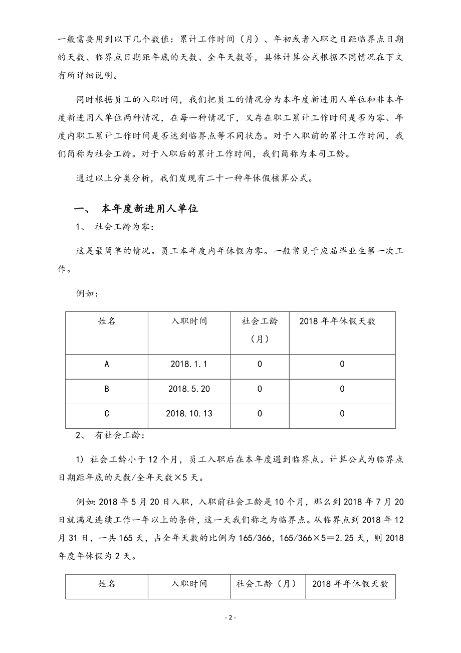 11-【通用】职工带薪年休假的21种核算公式.docx_第2页