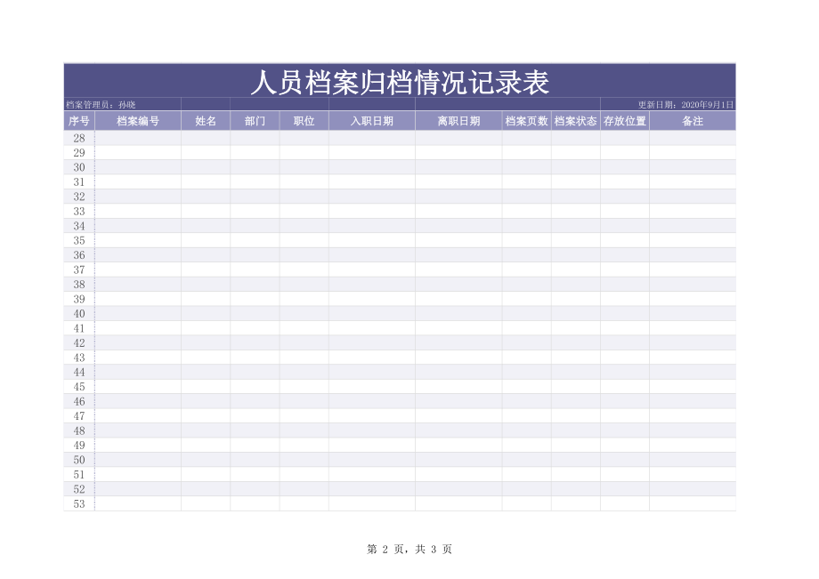 329人员档案归档情况记录表.xlsx_第2页