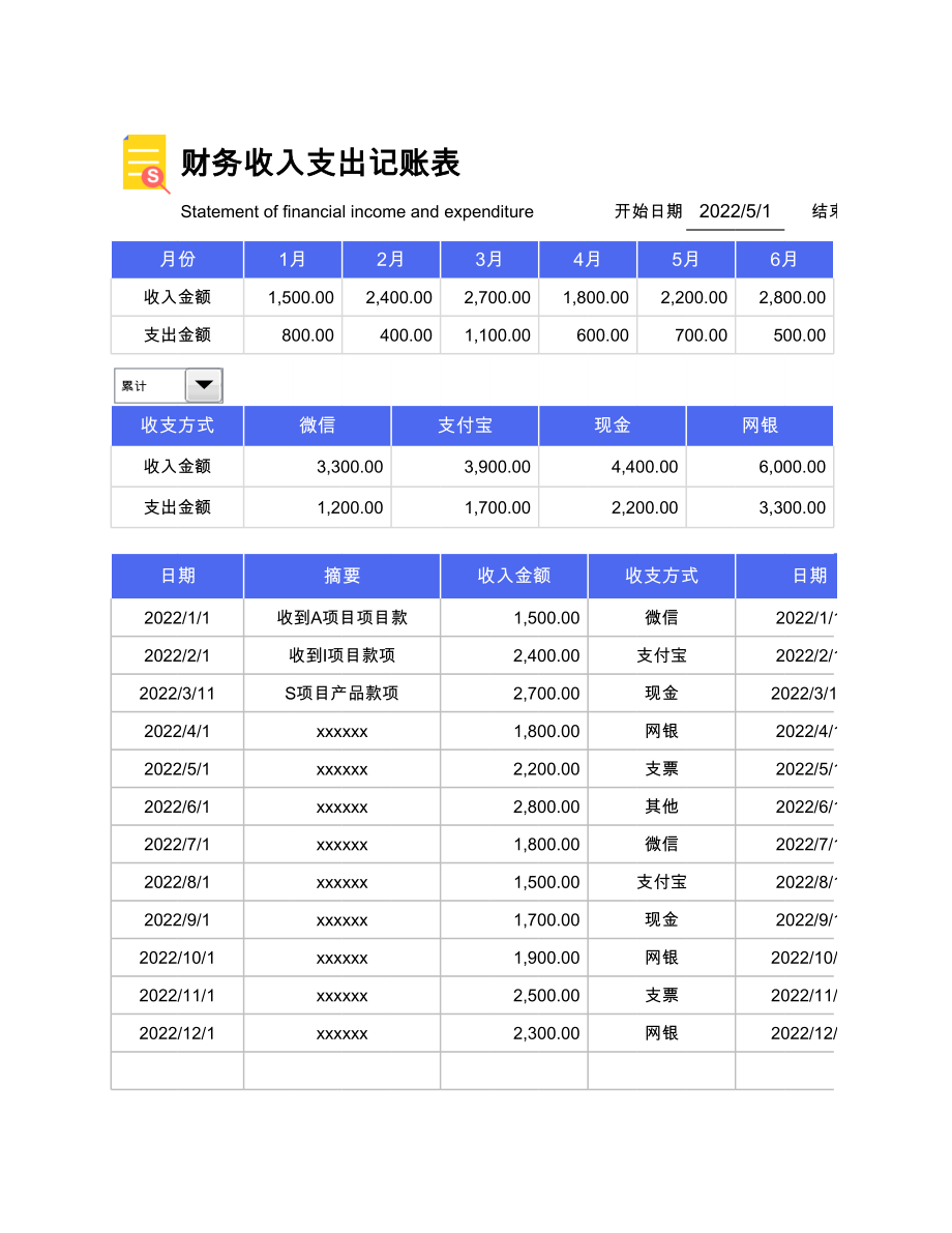 115财务收入支出记账表.xlsx_第1页