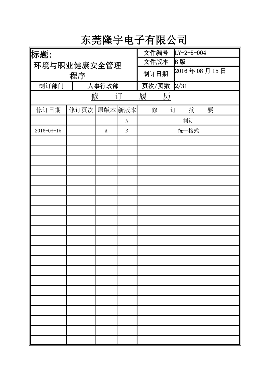 LY-2-5-004 环境与职业健康安全管理程序.doc_第2页