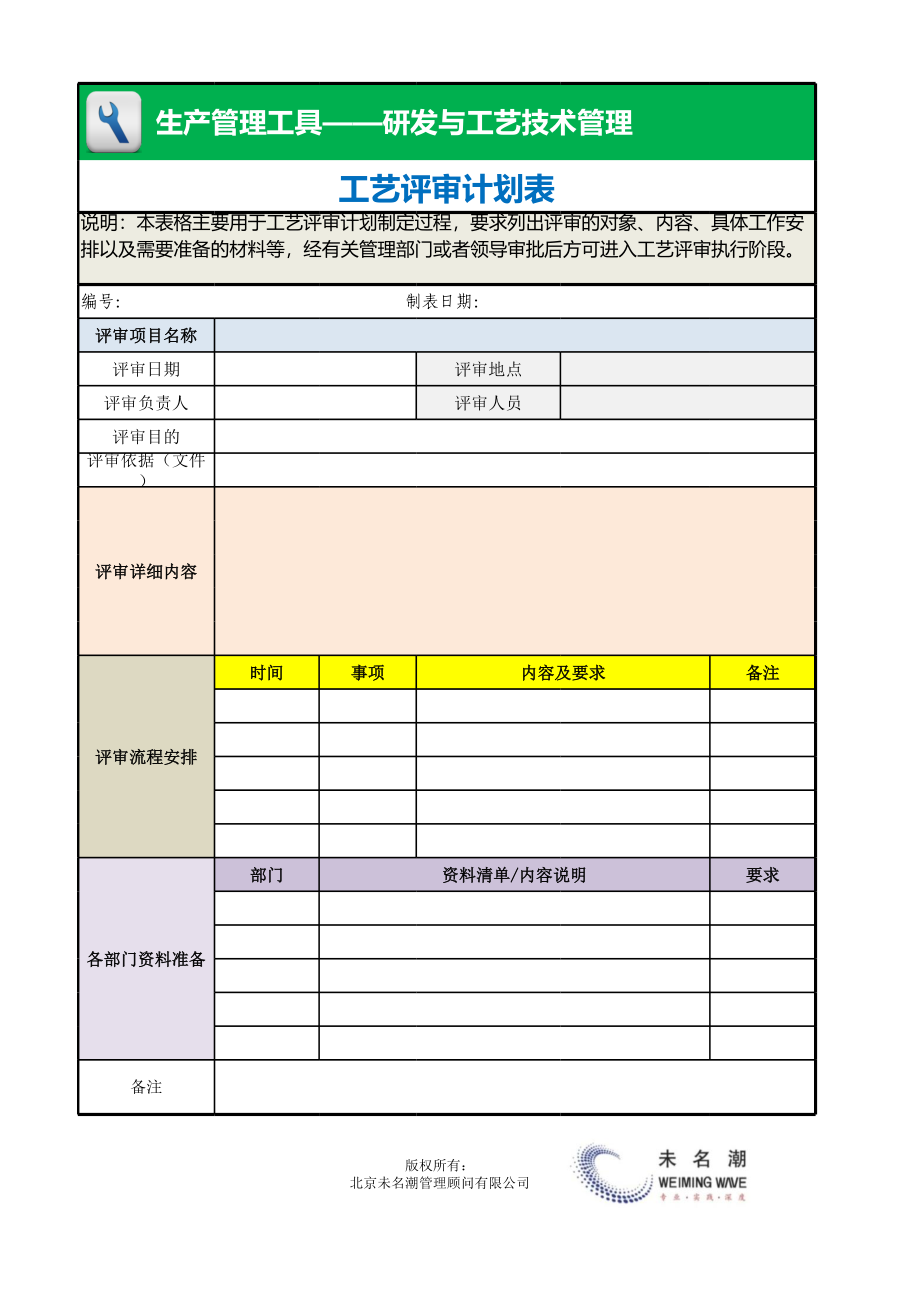 工艺评审计划表 (2).xlsx_第1页