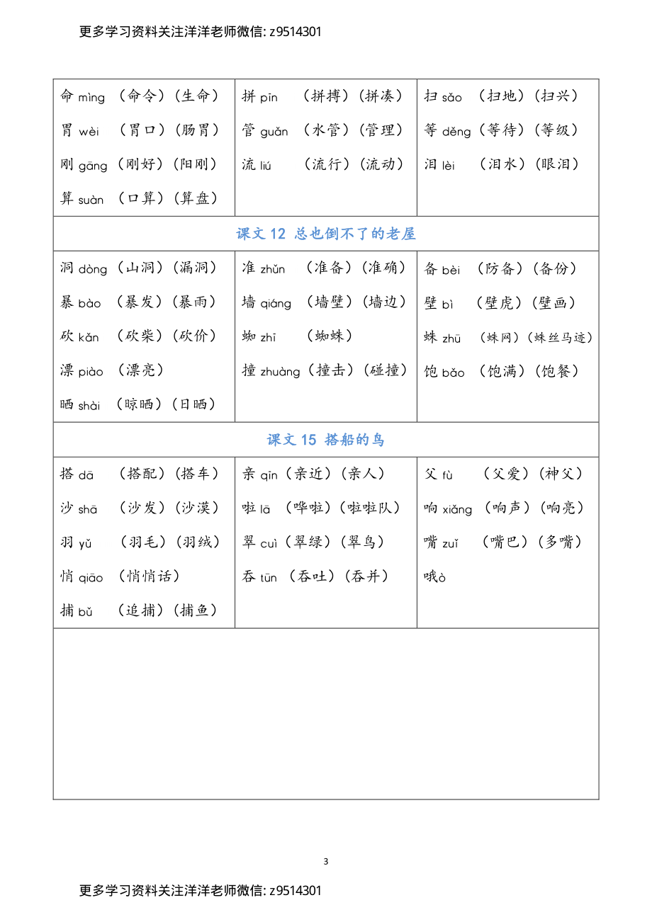 三年级上册 写字表.pdf_第3页