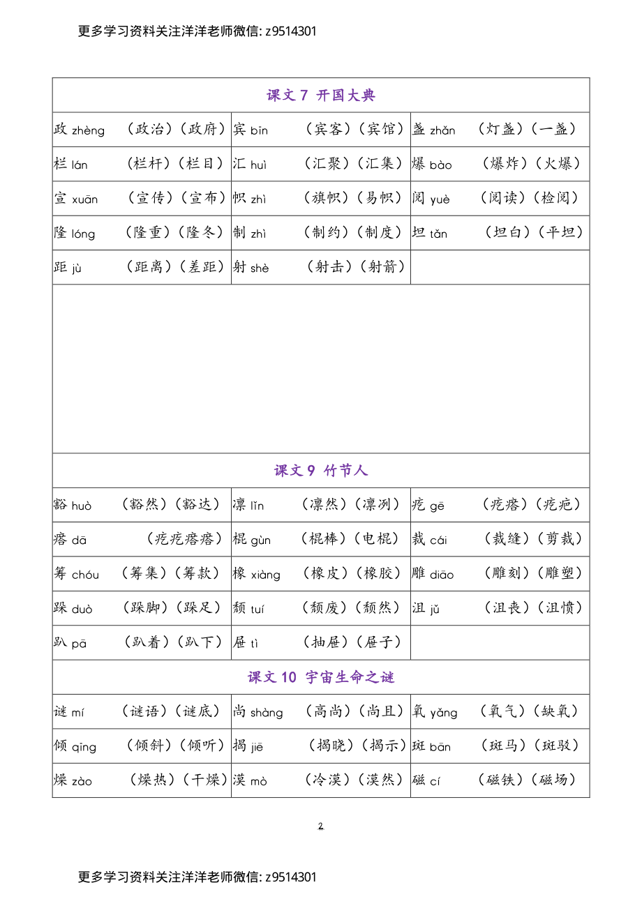 六年级上册 写字表.pdf_第2页