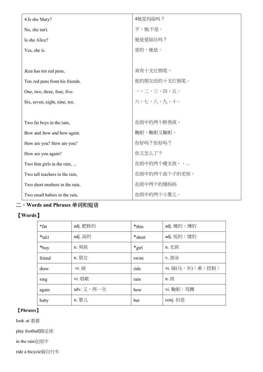 三年级上册英语辅导及作业-m2 unit 1 my friends a∣牛津上海版（一起）含答案.doc_第2页