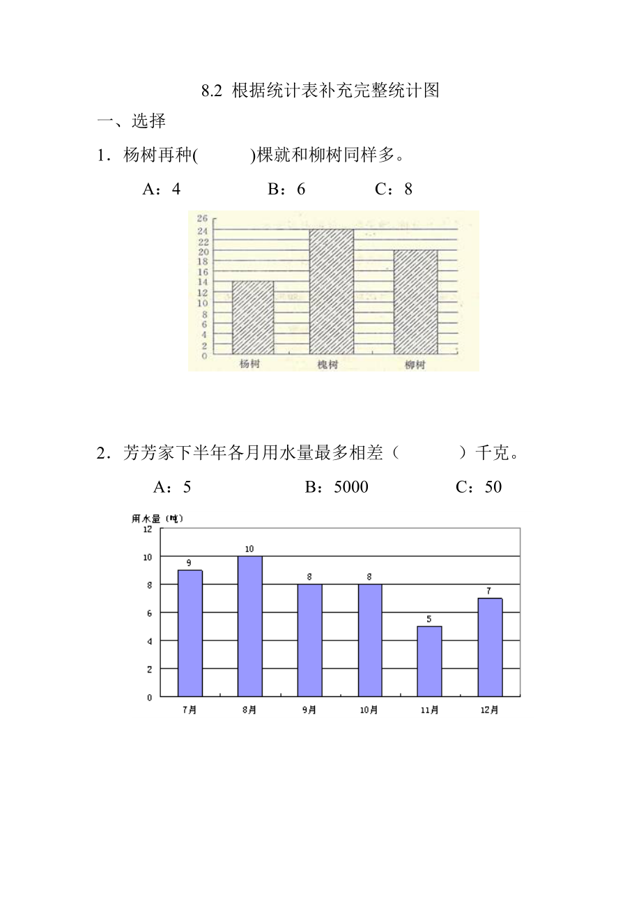 8.2 根据统计表补充完整统计图.doc_第1页