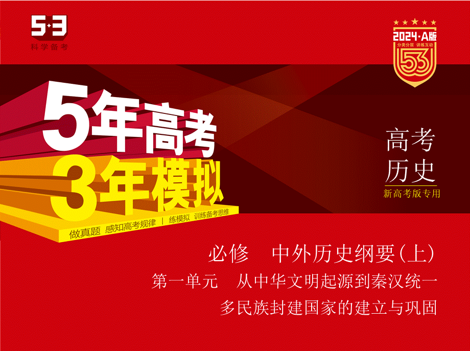 1_习题部分PPT-01-第一单元　从中华文明起源到秦汉统一多民族封建国家的建立与巩固.pptx_第1页