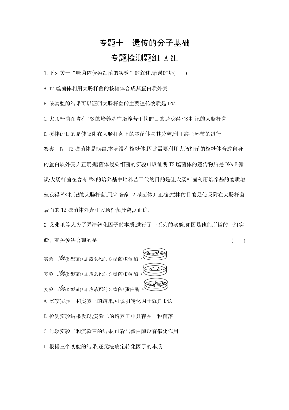 1_10-专题十遗传的分子基础.docx_第1页