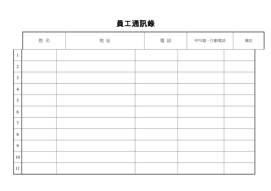 員工通訊錄.doc_第1页