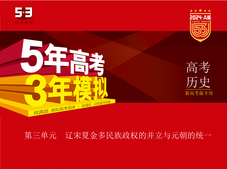 1_习题部分PPT-03-第三单元　辽宋夏金多民族政权的并立与元朝的统一.pptx_第1页