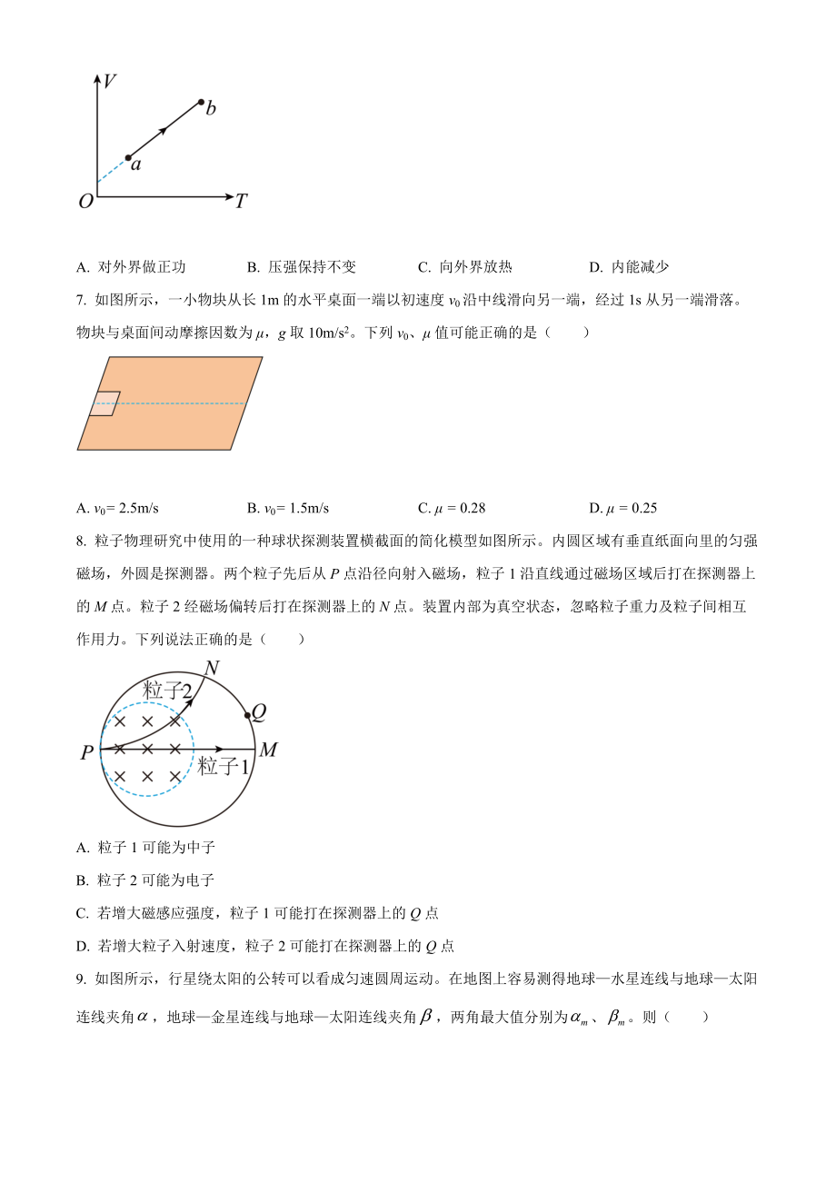 精品解析：2022年新高考辽宁物理高考真题（原卷版）(1)（www.ximiyu.com）.docx_第3页