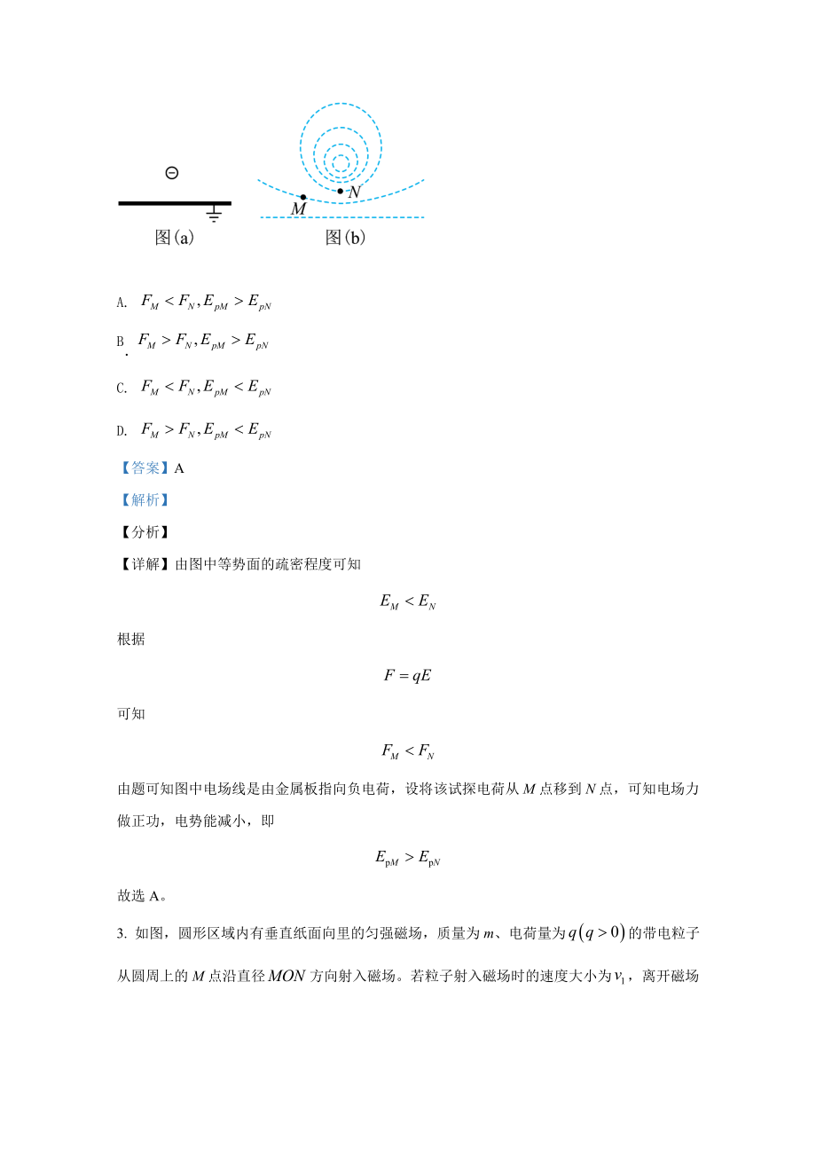 2021年全国统一高考物理试卷（新课标ⅰ）（含解析版）.docx_第2页