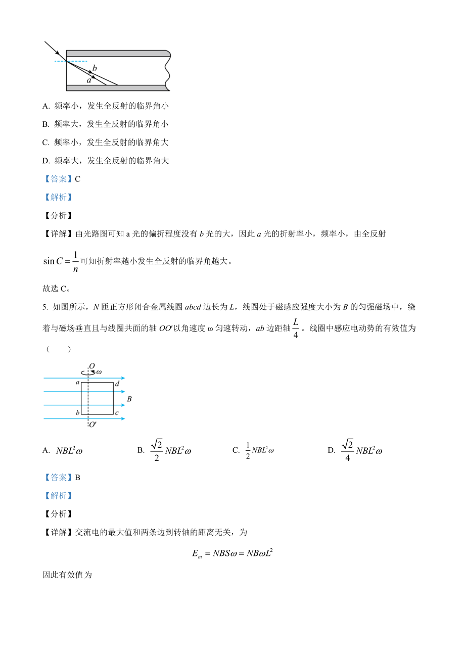 精品解析：2021年辽宁省普通高中学业水平选择性考试物理试题（辽宁卷）（解析版）.docx_第3页