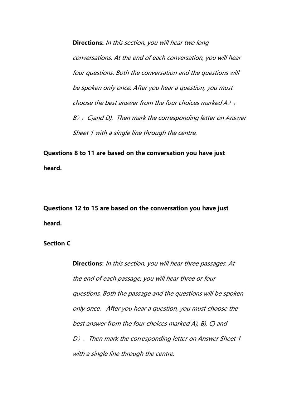 2018年6月大学英语四级考试真题及参考答案听力原文与解析.docx_第3页