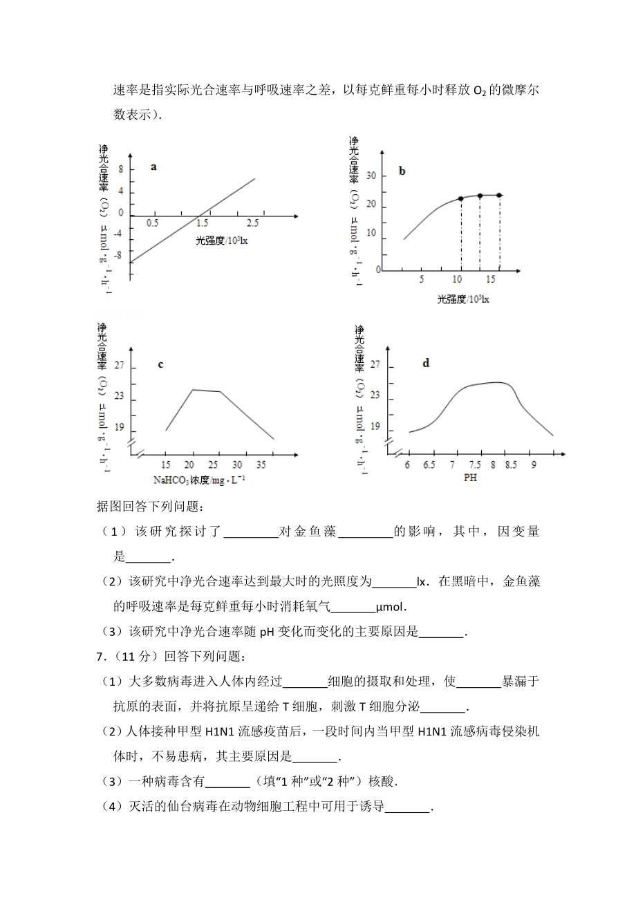 2012年全国统一高考生物试卷（大纲版）（含解析版）.doc_第2页