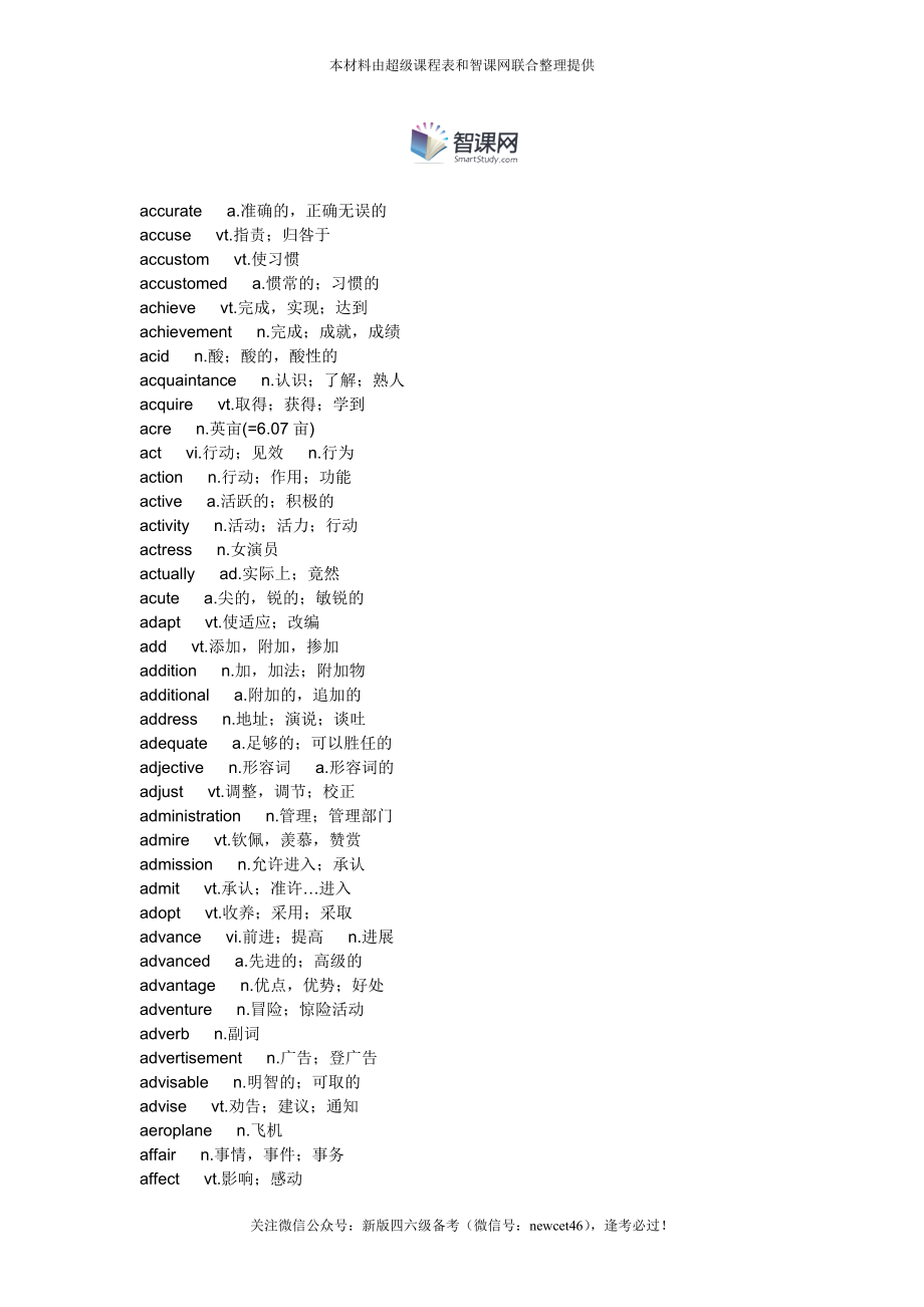 2015最新英语四级冲刺：2015大学英语四级词汇表.doc_第2页