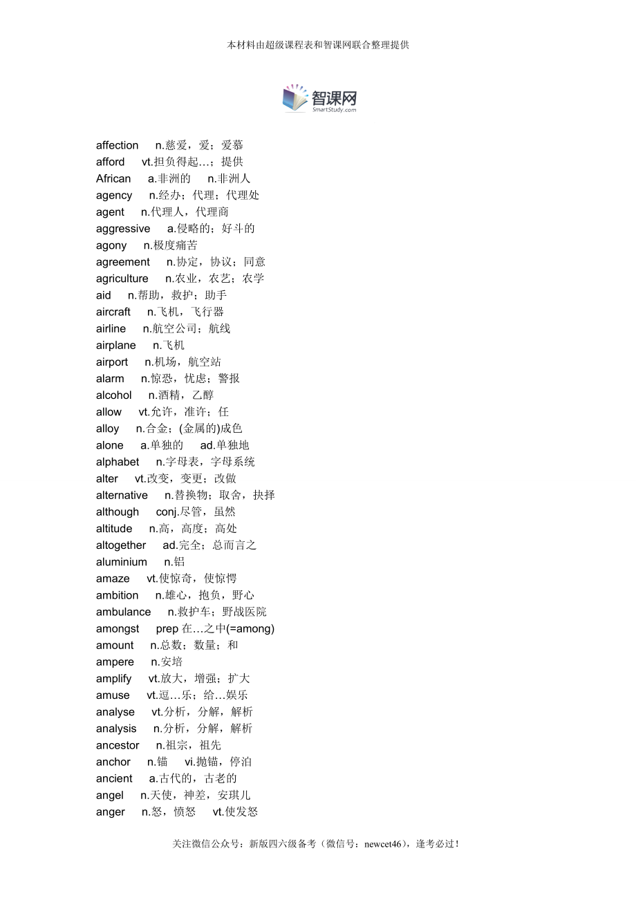 2015最新英语四级冲刺：2015大学英语四级词汇表.doc_第3页