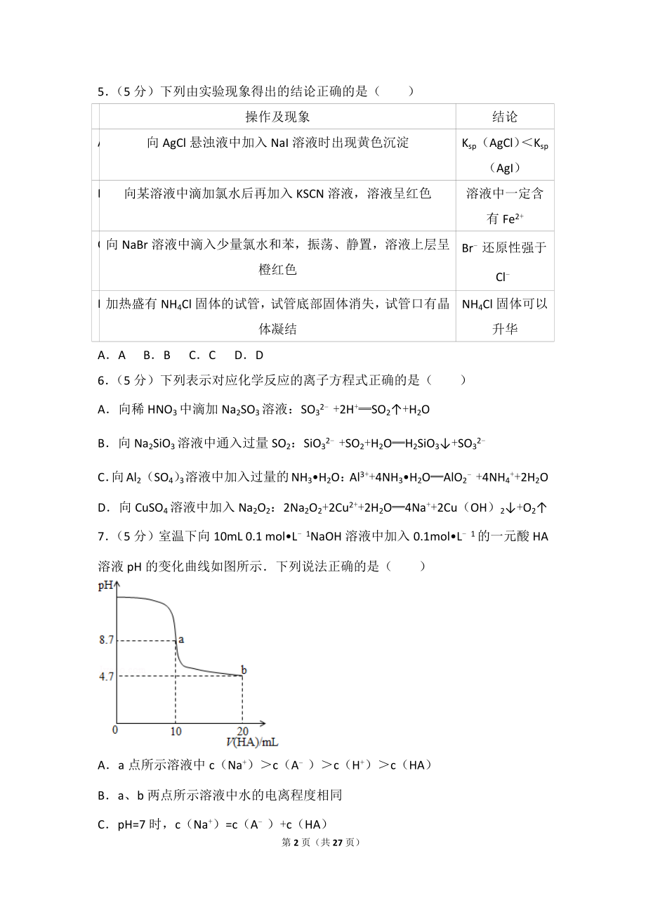 2015年山东省高考化学试卷.doc_第2页