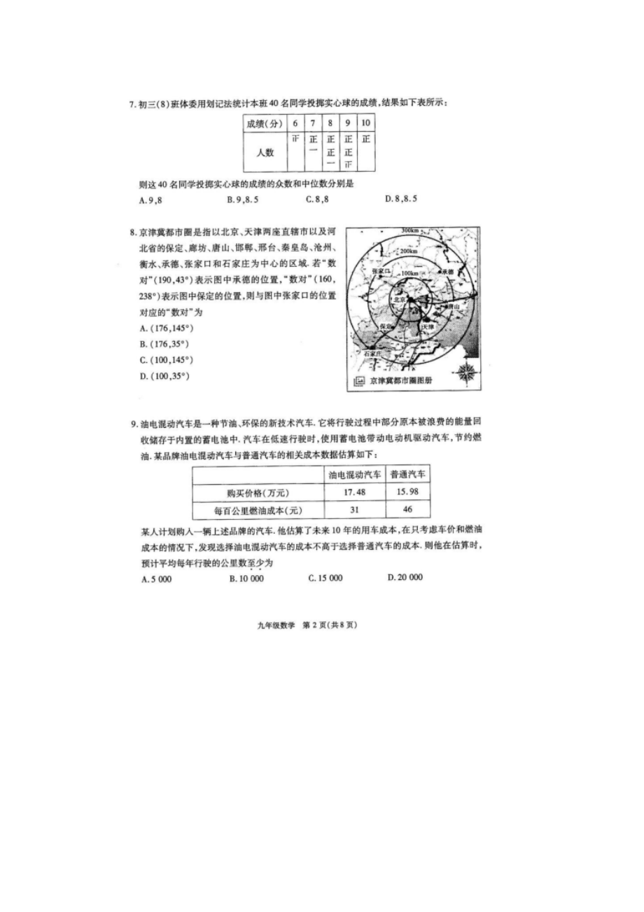 2016届九年级中考一模数学试题（扫描版）.doc_第2页