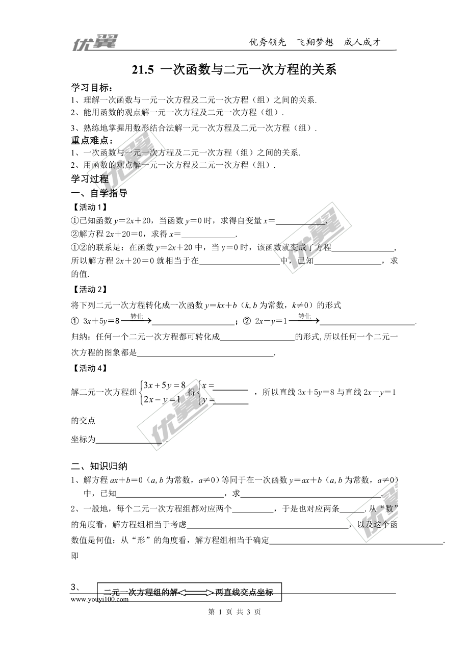 21.5 一次函数与二元一次方程的关系.doc_第1页