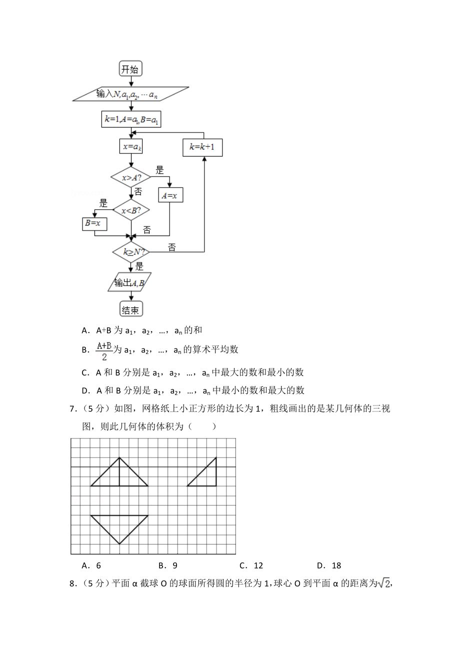 2012年全国统一高考数学试卷（文科）（新课标）（含解析版）.doc_第2页