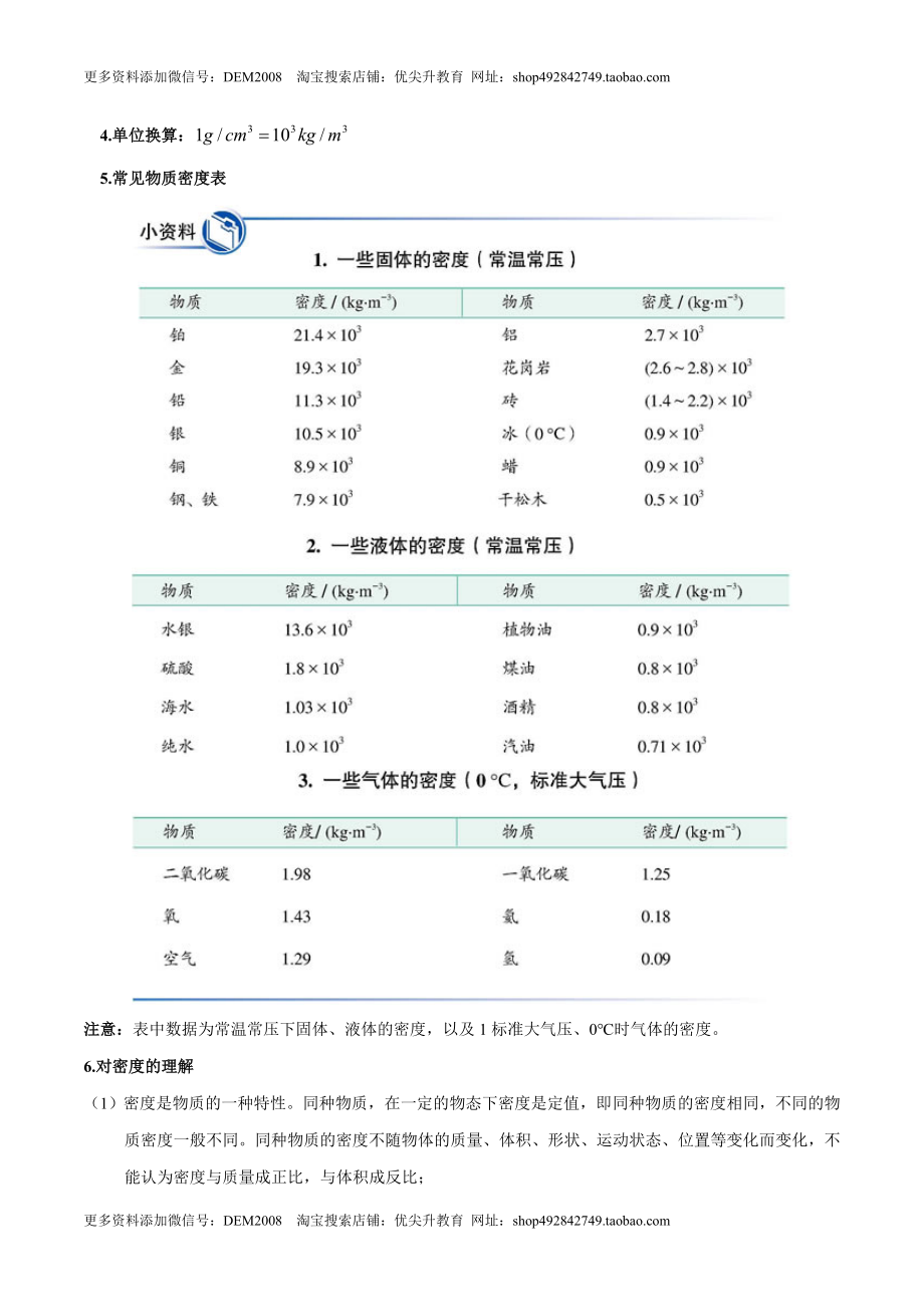 第6.2课时 密度（原卷版）.doc_第2页